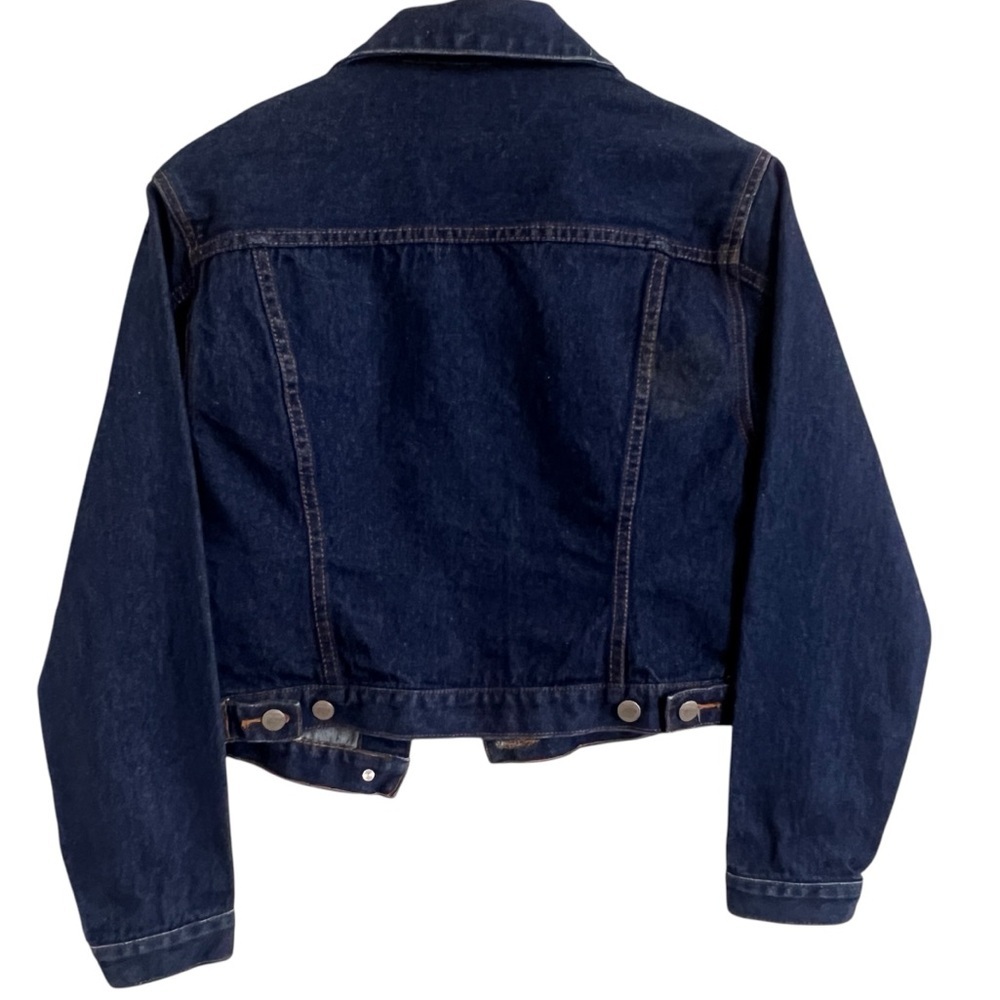 Vintage Star Blue Women's Denim Jean Jacket Size M Long Sleeve Logo Buttons - Picture 3 of 12